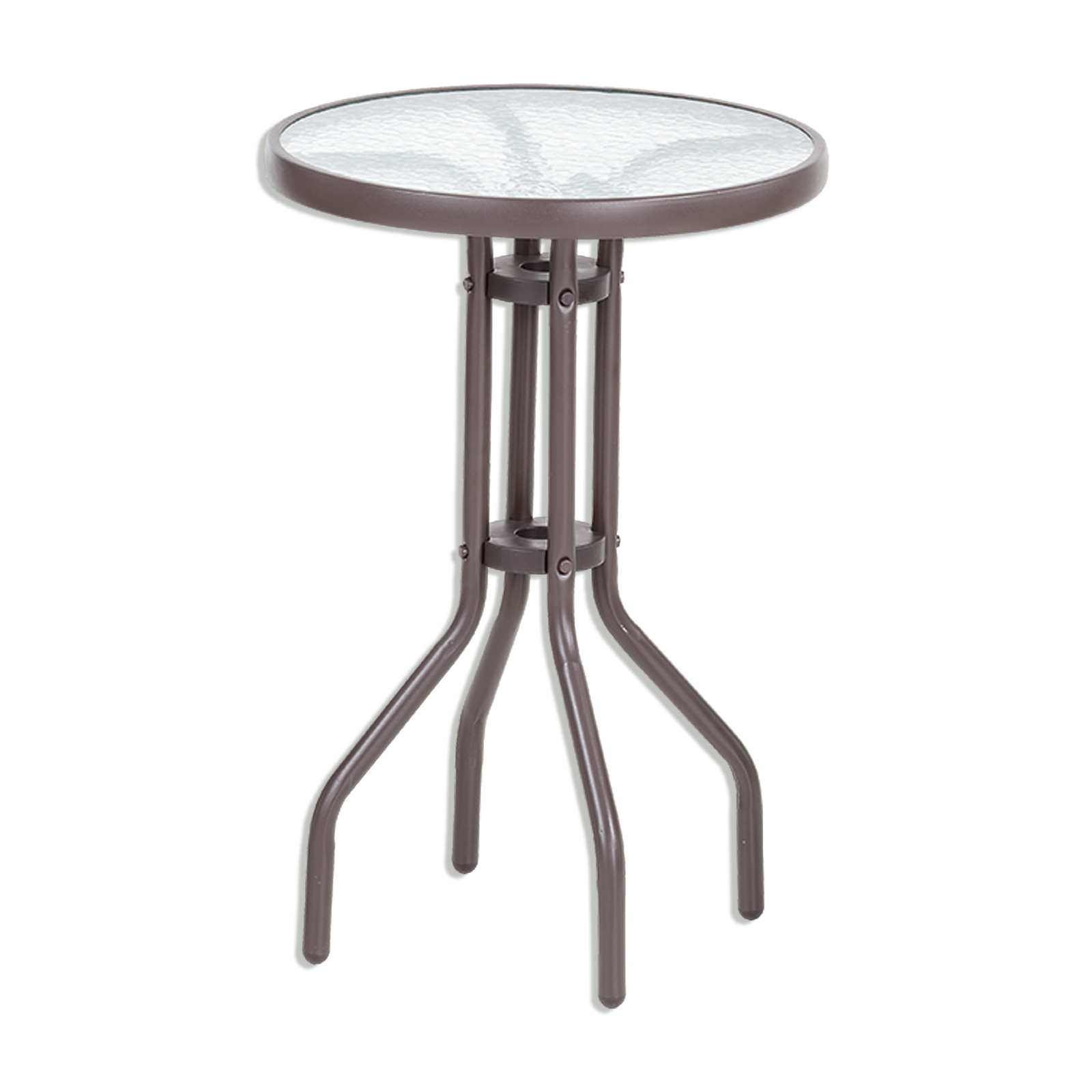 Gardiola Beistelltisch - Glasplatte - grau-braun - 50 cm breit