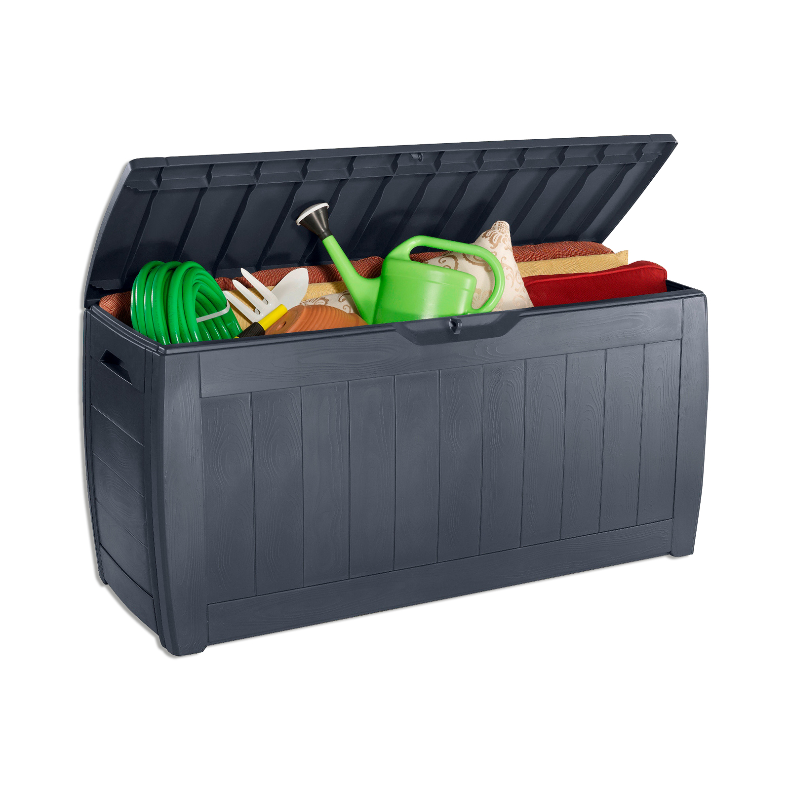 Aufbewahrungsbox HOLLYWOOD - Holzoptik graphit - 270 Liter