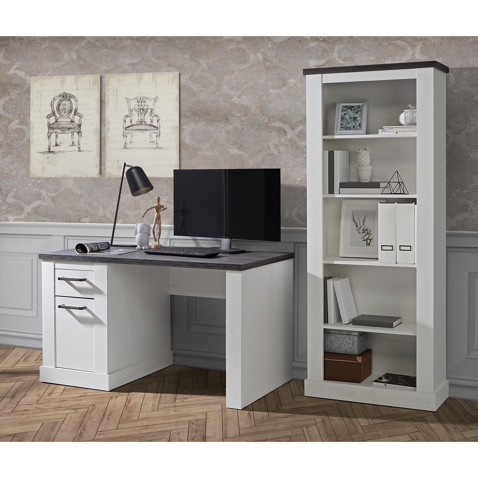 Regal - Pinie weiß - Touchwood - 75 cm
