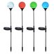 LED-RGB-Solar-Erdspieß - silber-schwarz - Glitzereffekt