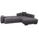Ella@HOME Ecksofa - dunkelgrau - Liegefunktion - beidseitig montierbar