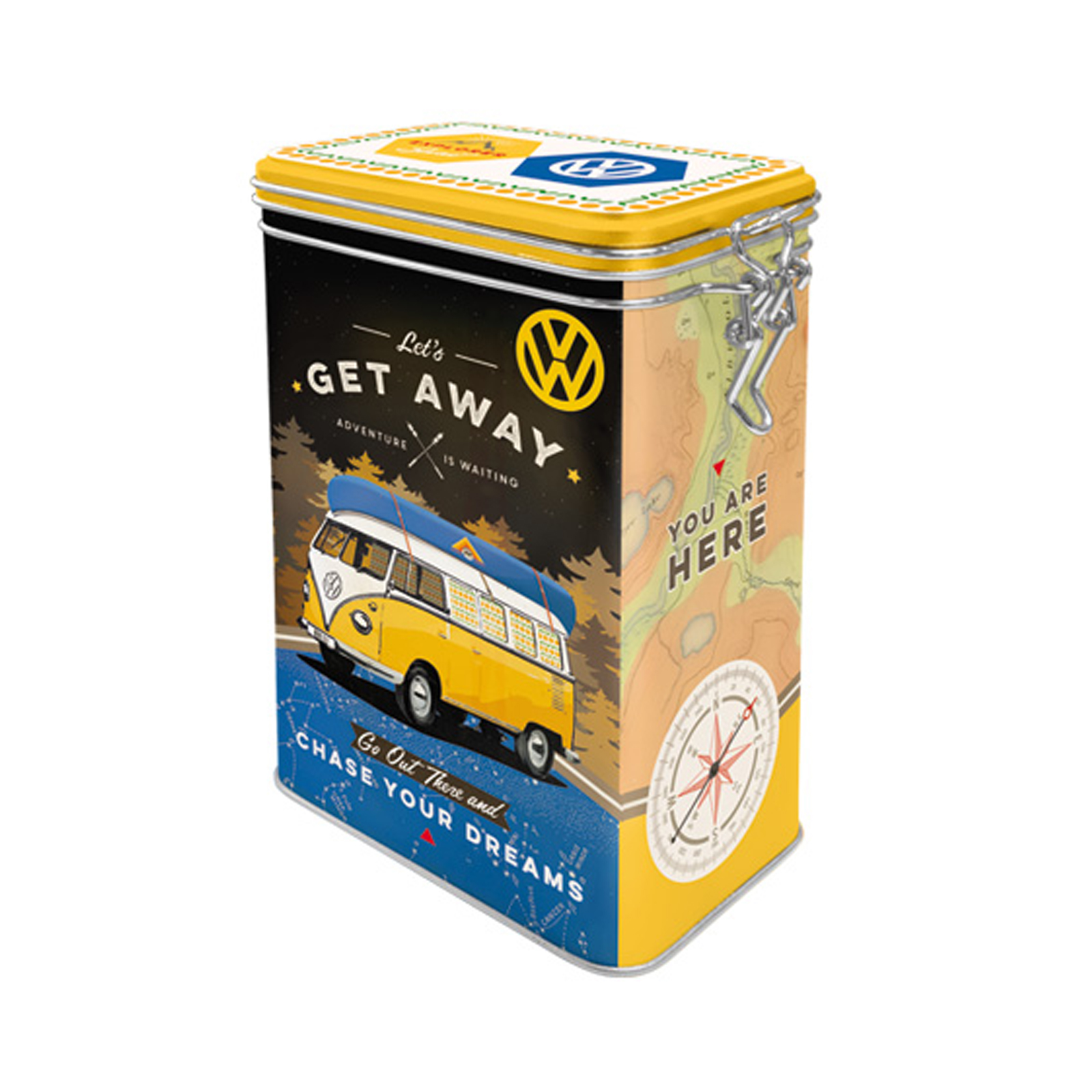 Vorratsdose - VW Bulli - Lets get away - Bügelverschluss