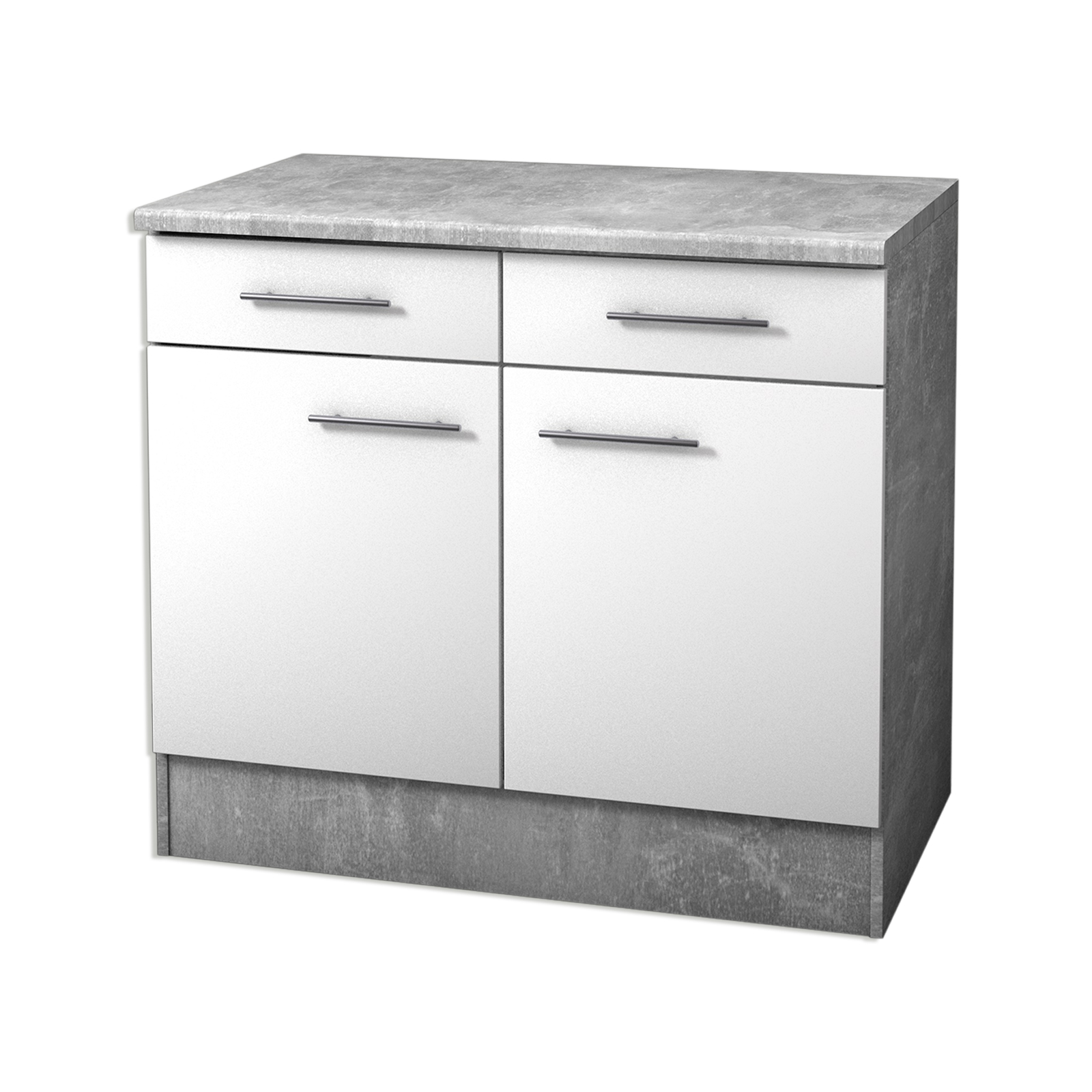 Unterschrank - Beton-weiß - 100 cm