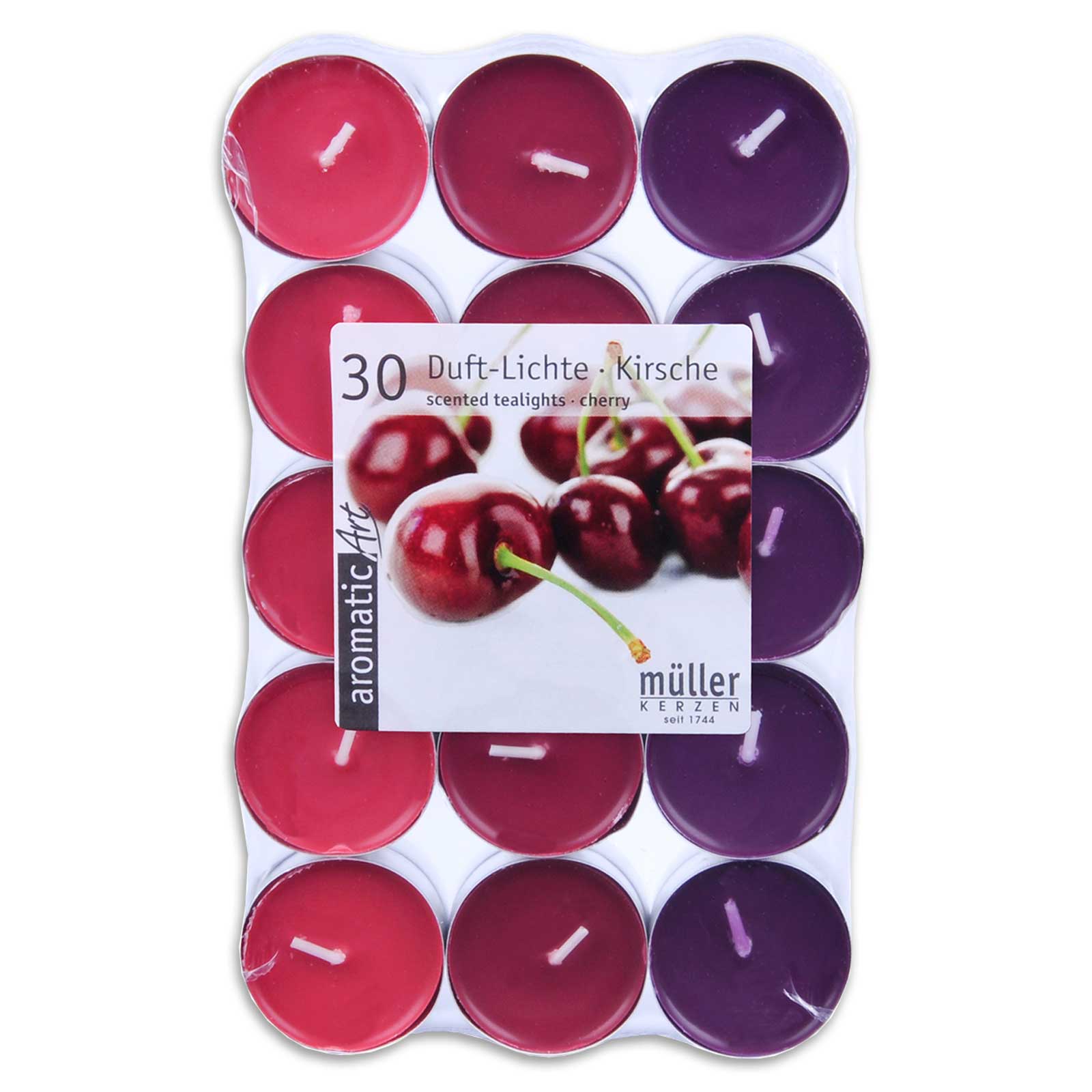 30er-Set Duft-Teelichte - sortiertes Design