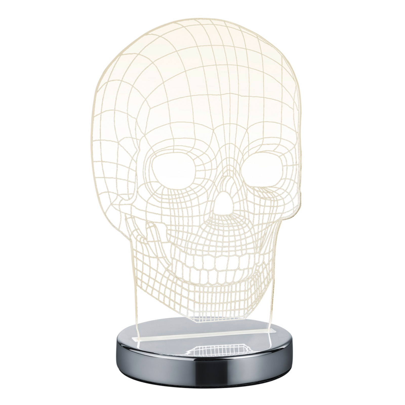 LED-Tischlampe - chrom - 1-flammig