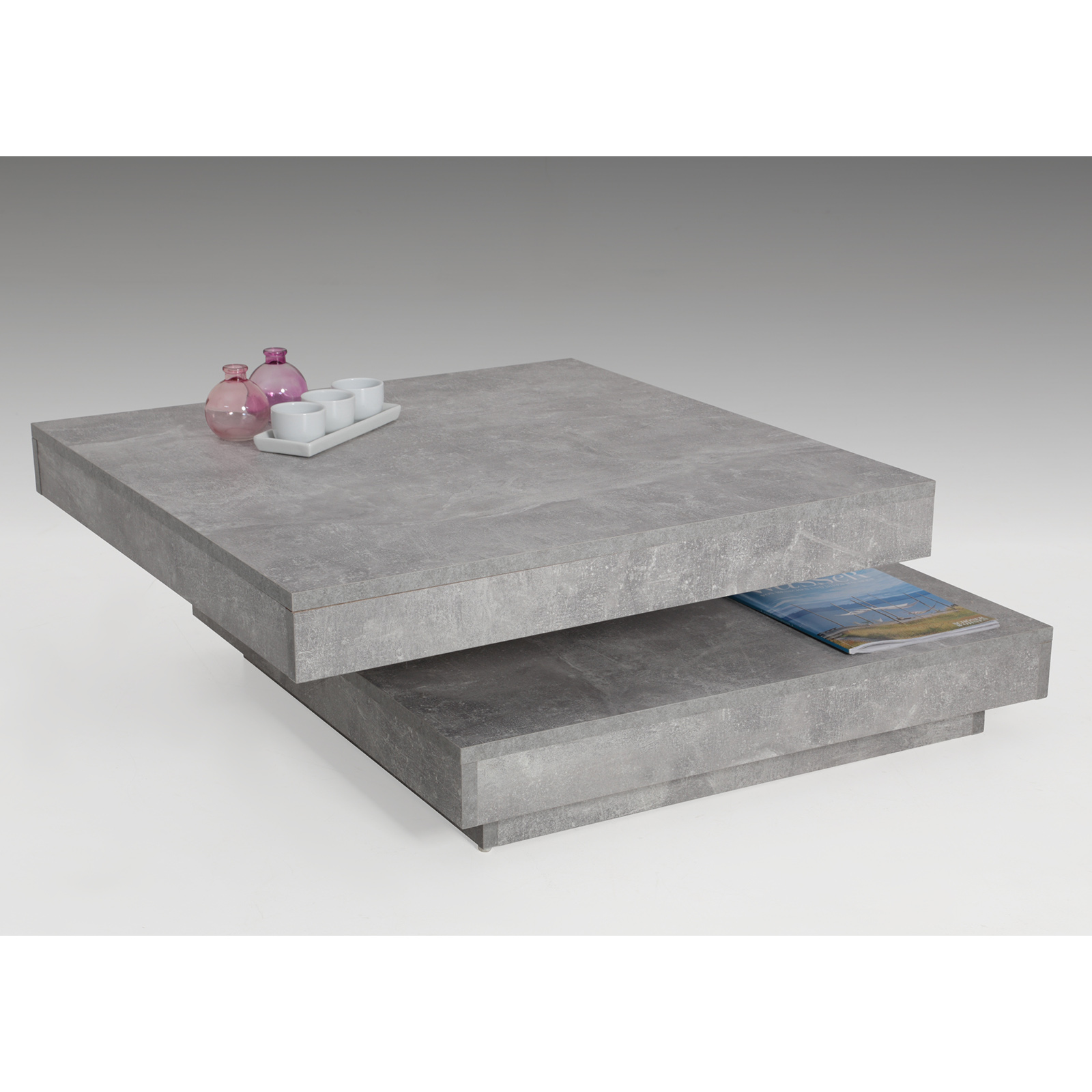 Couchtisch - Beton - Tischplatte drehbar