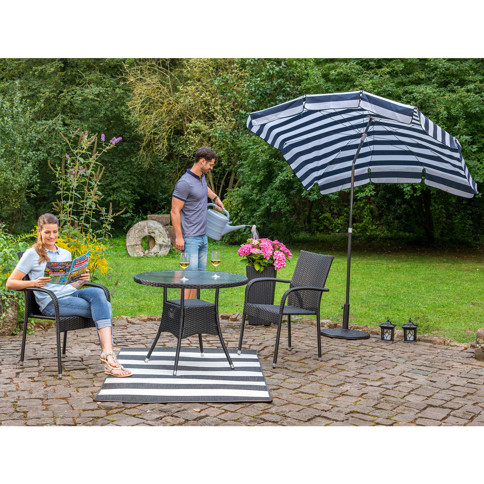 Gardiola Gartenstuhl - schwarz - stapelbar