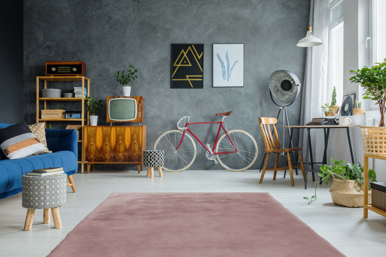 Kunstfell-Teppich - Kaninchenfell-Haptik - rosa - 160x230 cm | Online bei  ROLLER kaufen