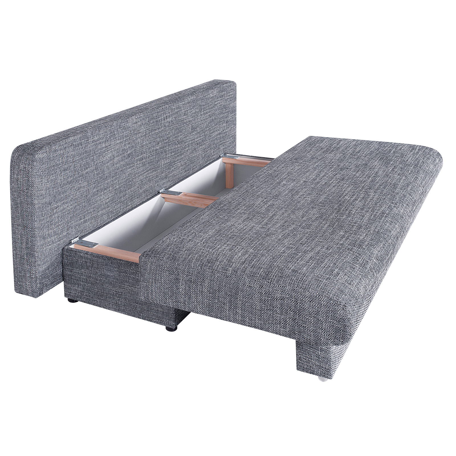 Schlafsofa - grau - inklusive Kissen