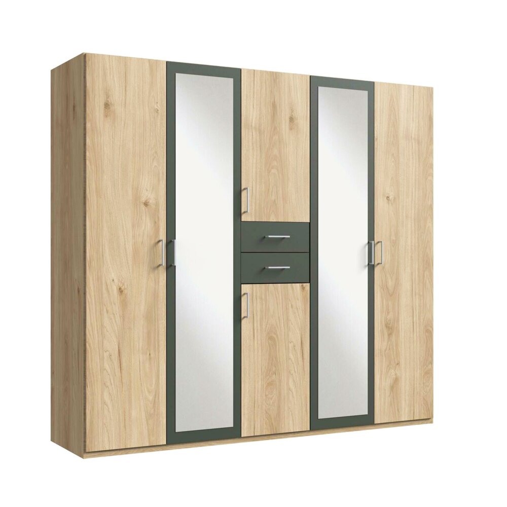 Drehtürenschrank - Eiche sägerau-graphit - 6 Türen - 225 cm breit | Online  bei ROLLER kaufen