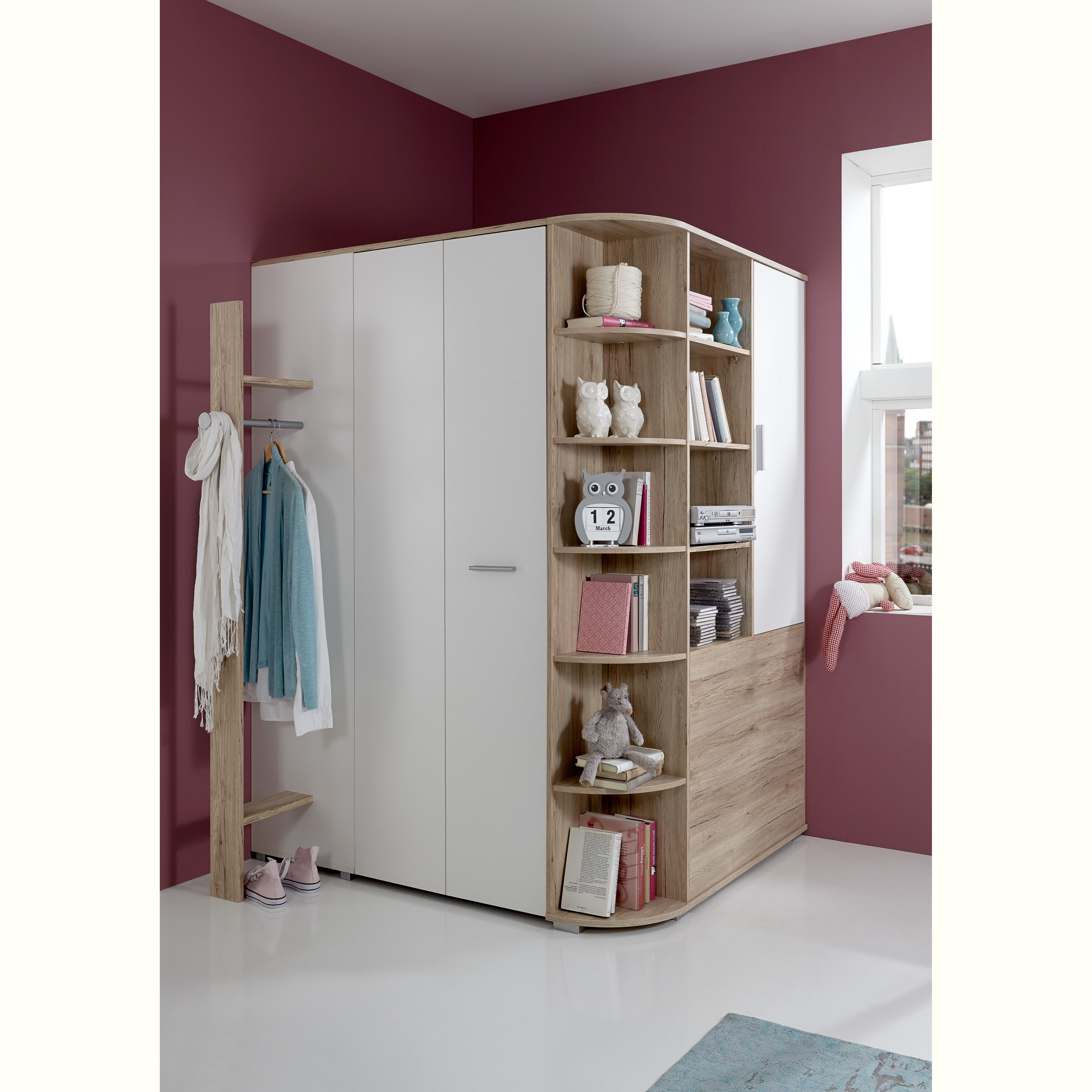 Wandgarderobe - San Remo Eiche - 32x179 cm