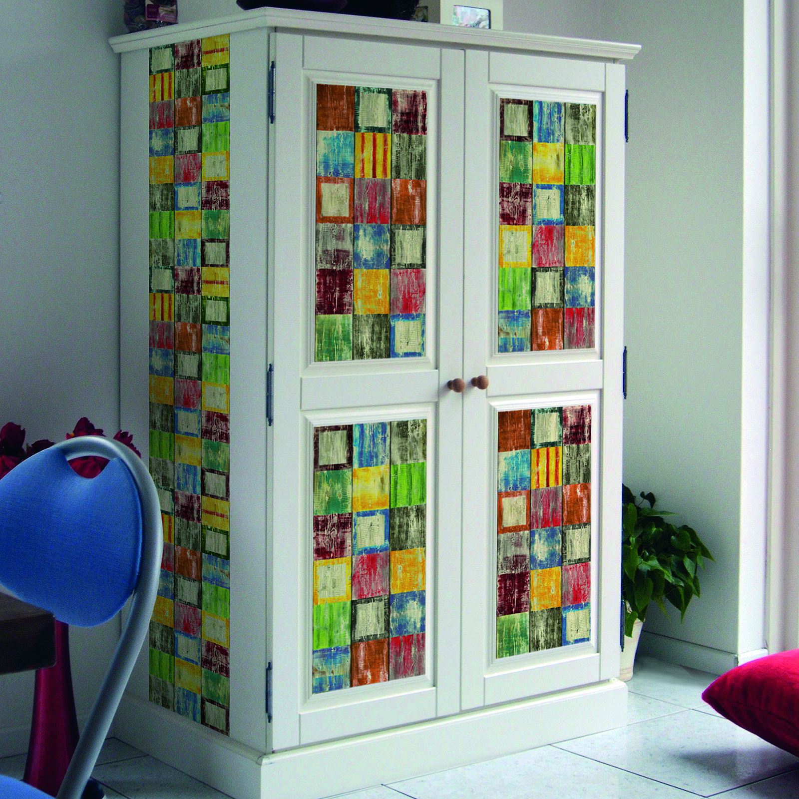 d-c fix Möbelfolie - Holz - bunt - 45x200 cm