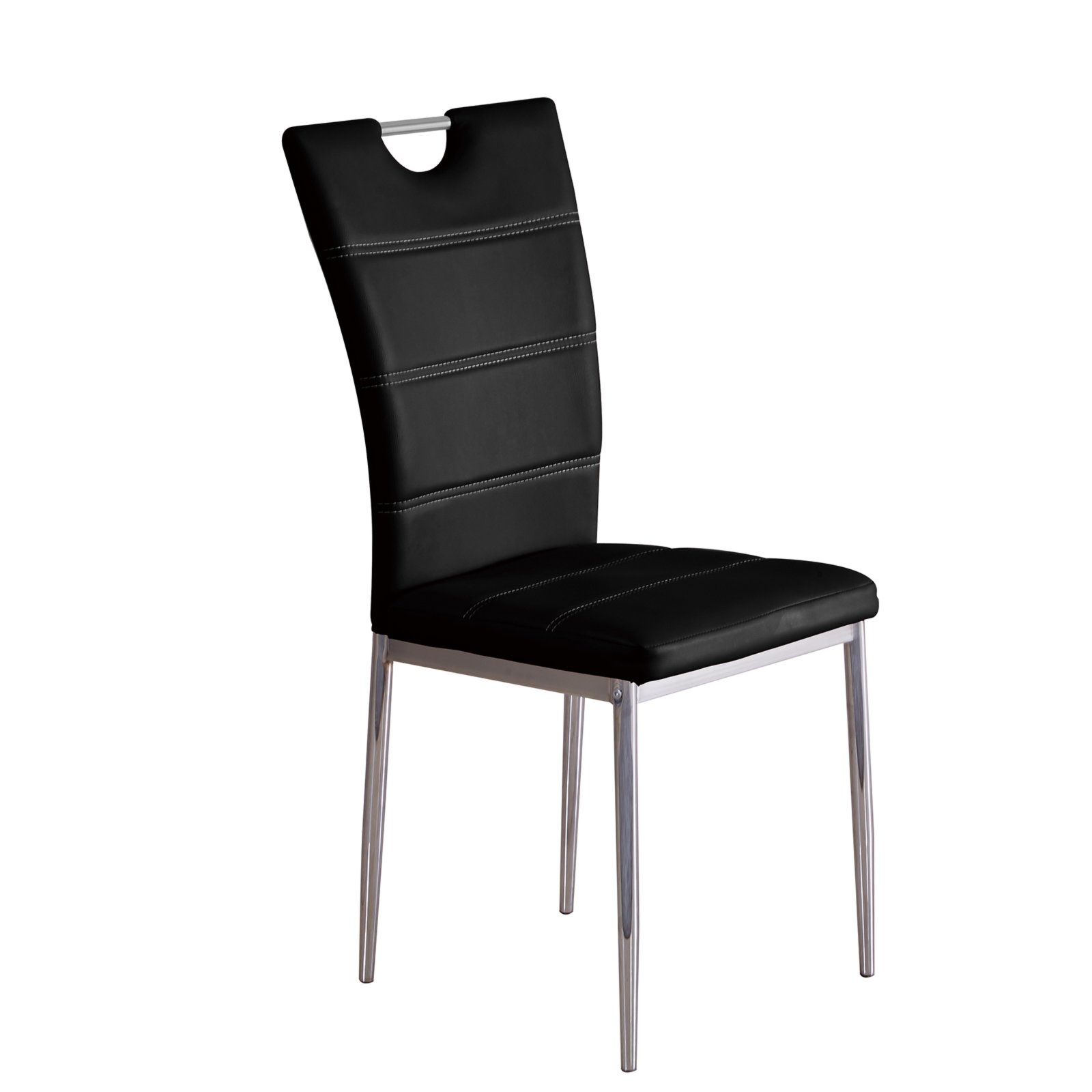 Stuhl ALEX schwarz Kunstleder Stühle Stühle & Hocker Möbel