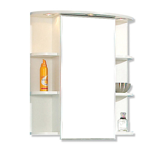 Spiegelschrank - weiß - mit Beleuchtung - 60 cm breit