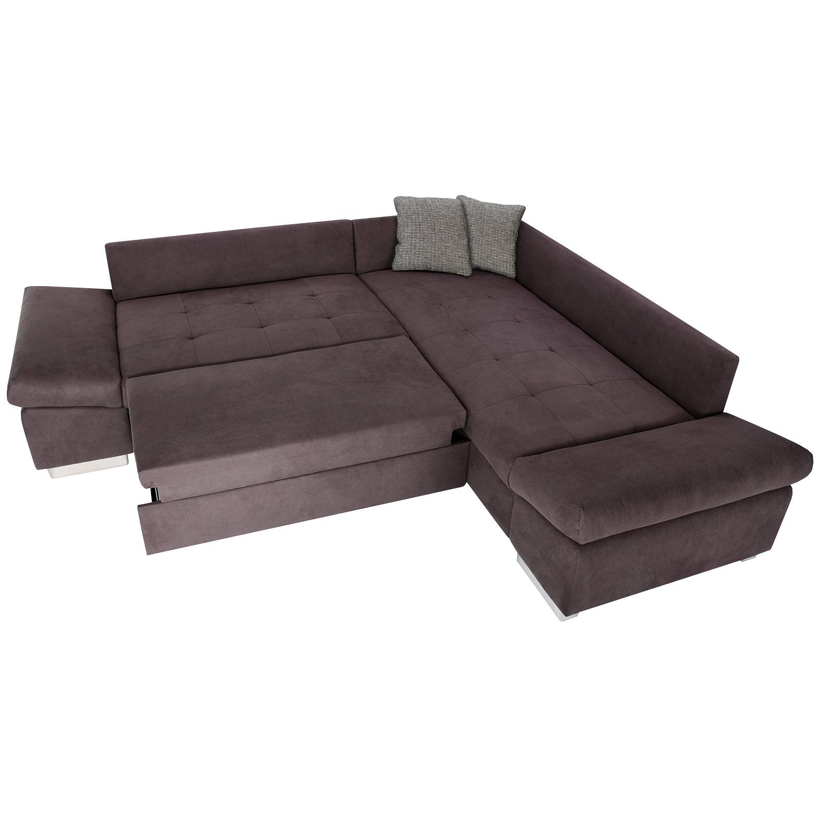 Ecksofa - taupe - Liegefunktion links