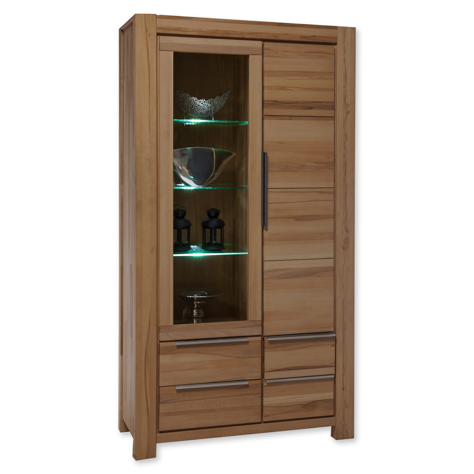 Vitrine - Wildeiche Massivholz - 110 cm