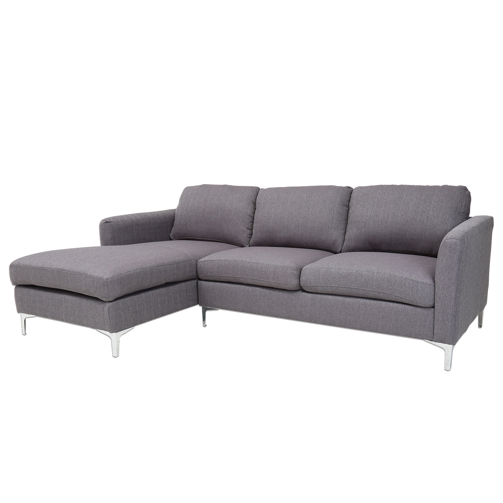 Ecksofa - grau - Recamiere links