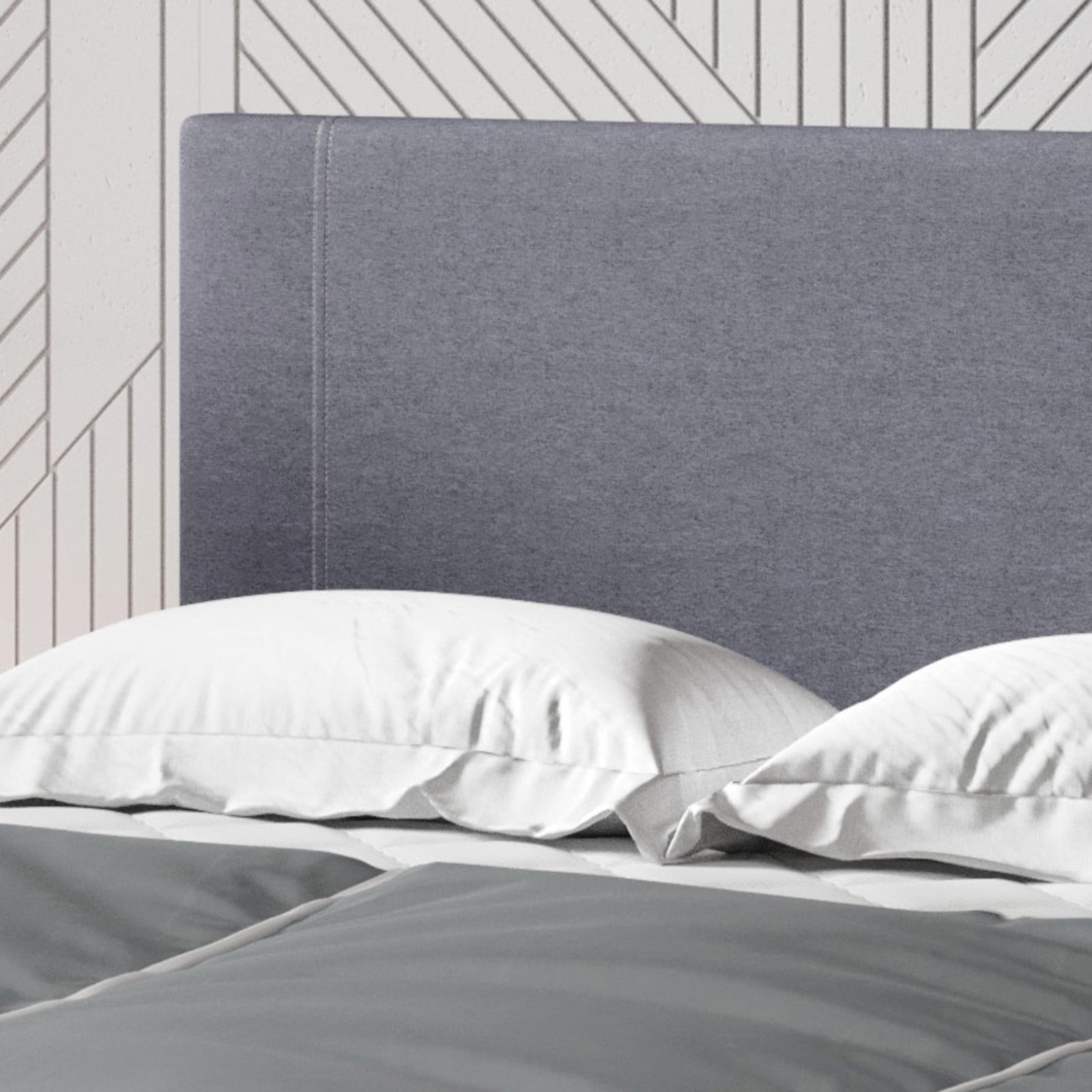 Bett ANTON - weiß-anthrazit - mit Matratze und Rollrost - 140x200 cm