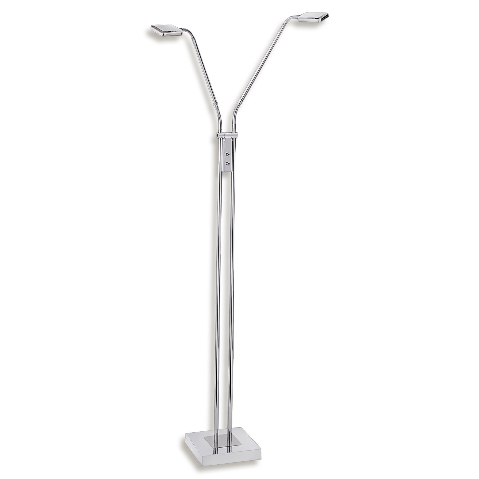 LED-Stehlampe WELLA - Chrom - 2-flammig | LED-Standleuchten