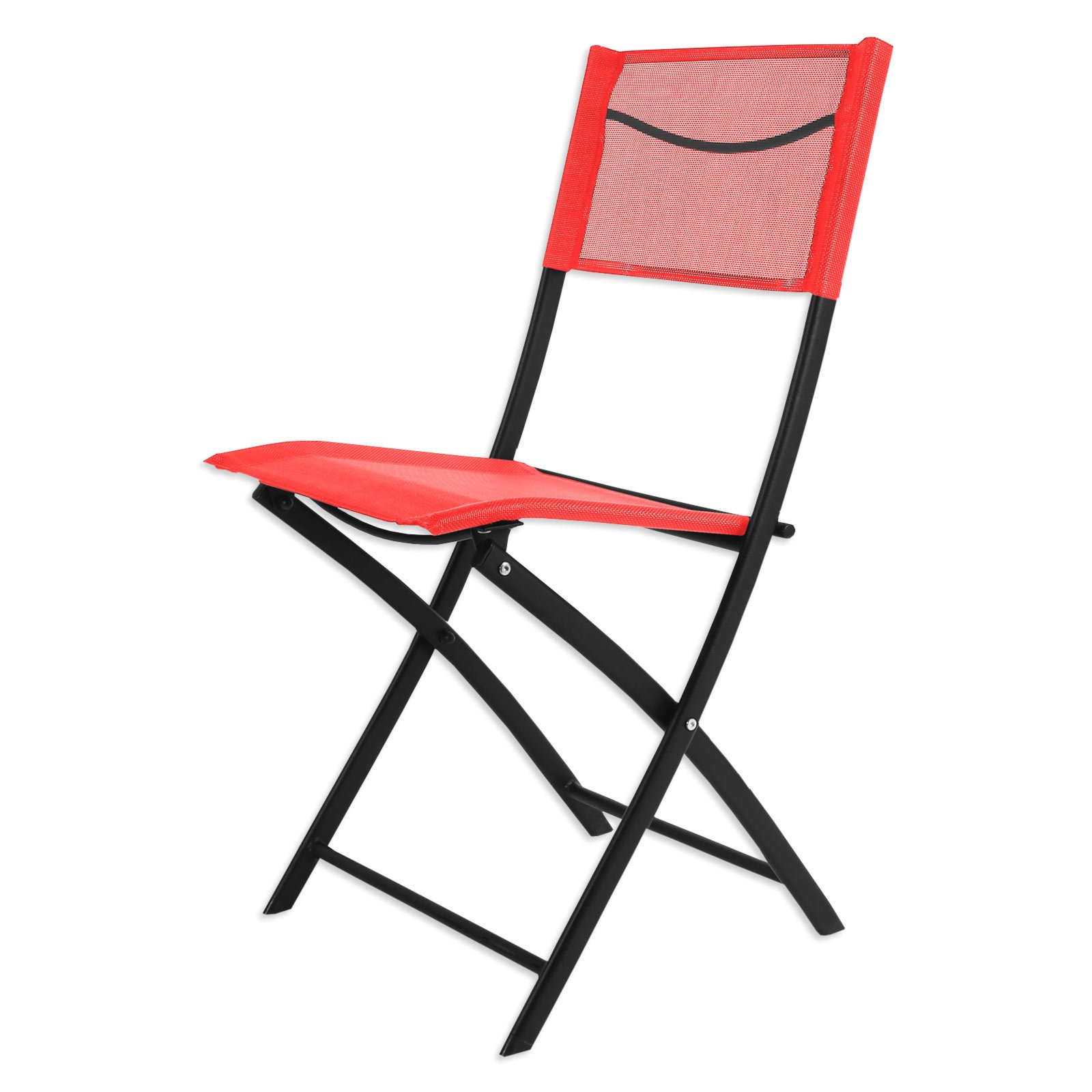 Klappstuhl - rot - mit Textilene | Gartenstühle | Gartenmöbel | Garten