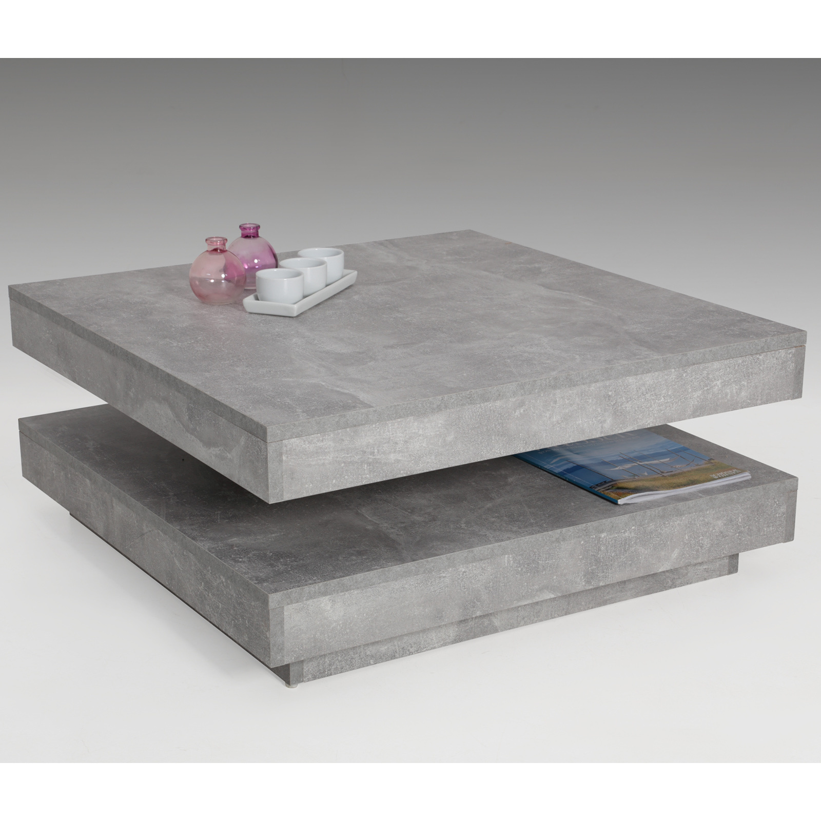 Couchtisch - Beton - Tischplatte drehbar