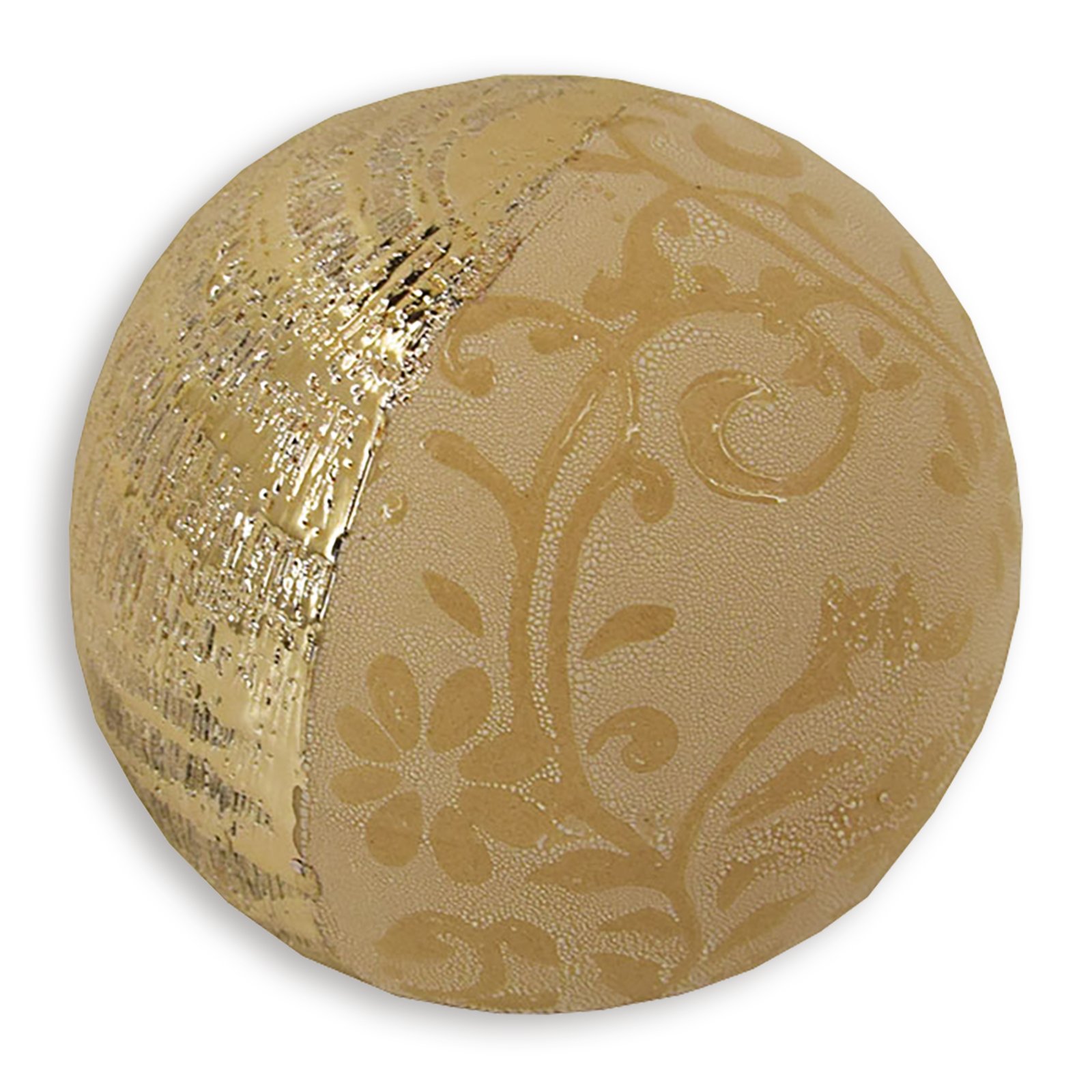 wohnzimmer deko gold:Deko-Kugel – gold – Keramik – Blumendekor – Ø 10 cm wohnzimmer deko gold:Deko-Kugel – gold – Keramik – Blumendekor – Ø 10 cm