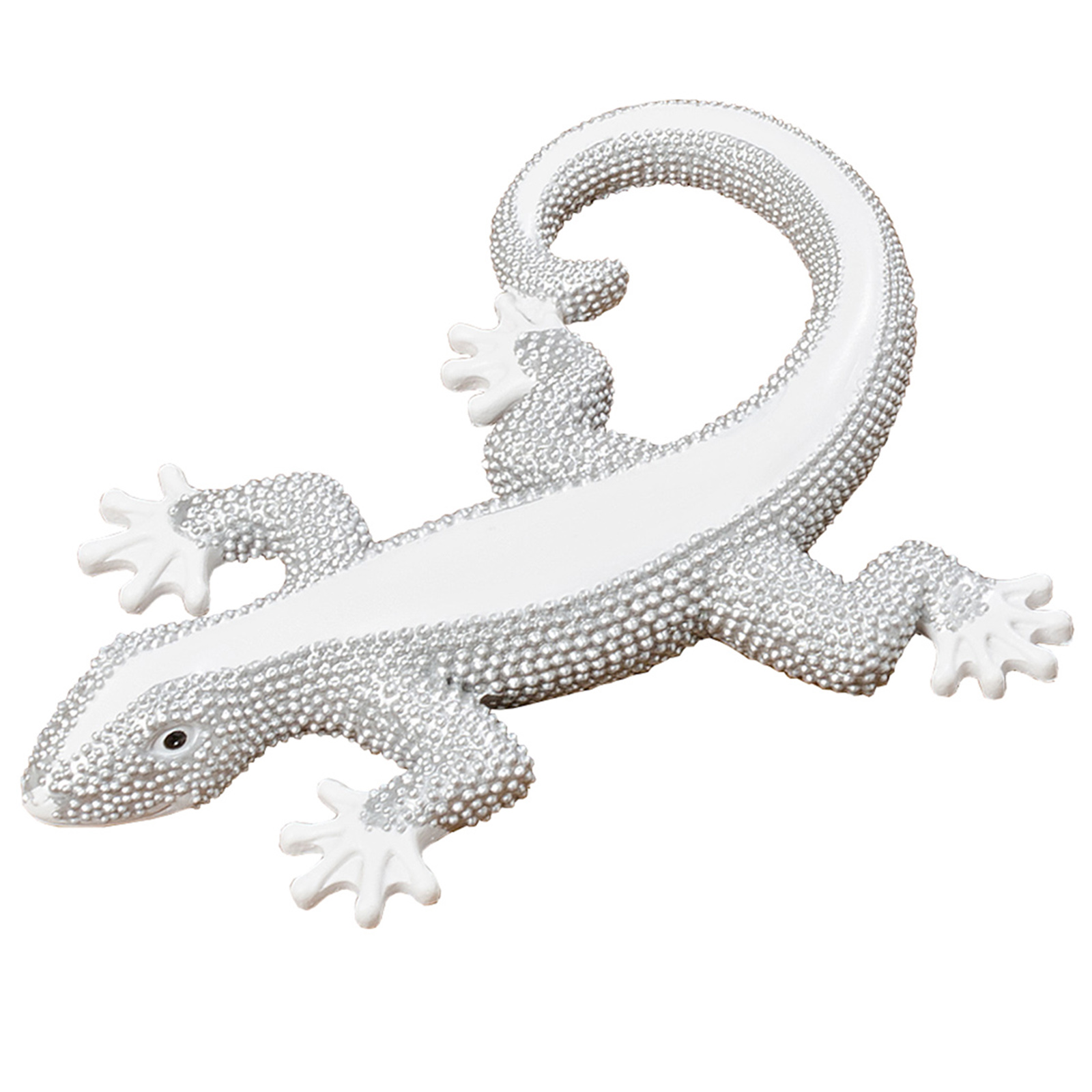 Eidechse - grau-weiß - sortiertes Muster - 22 cm