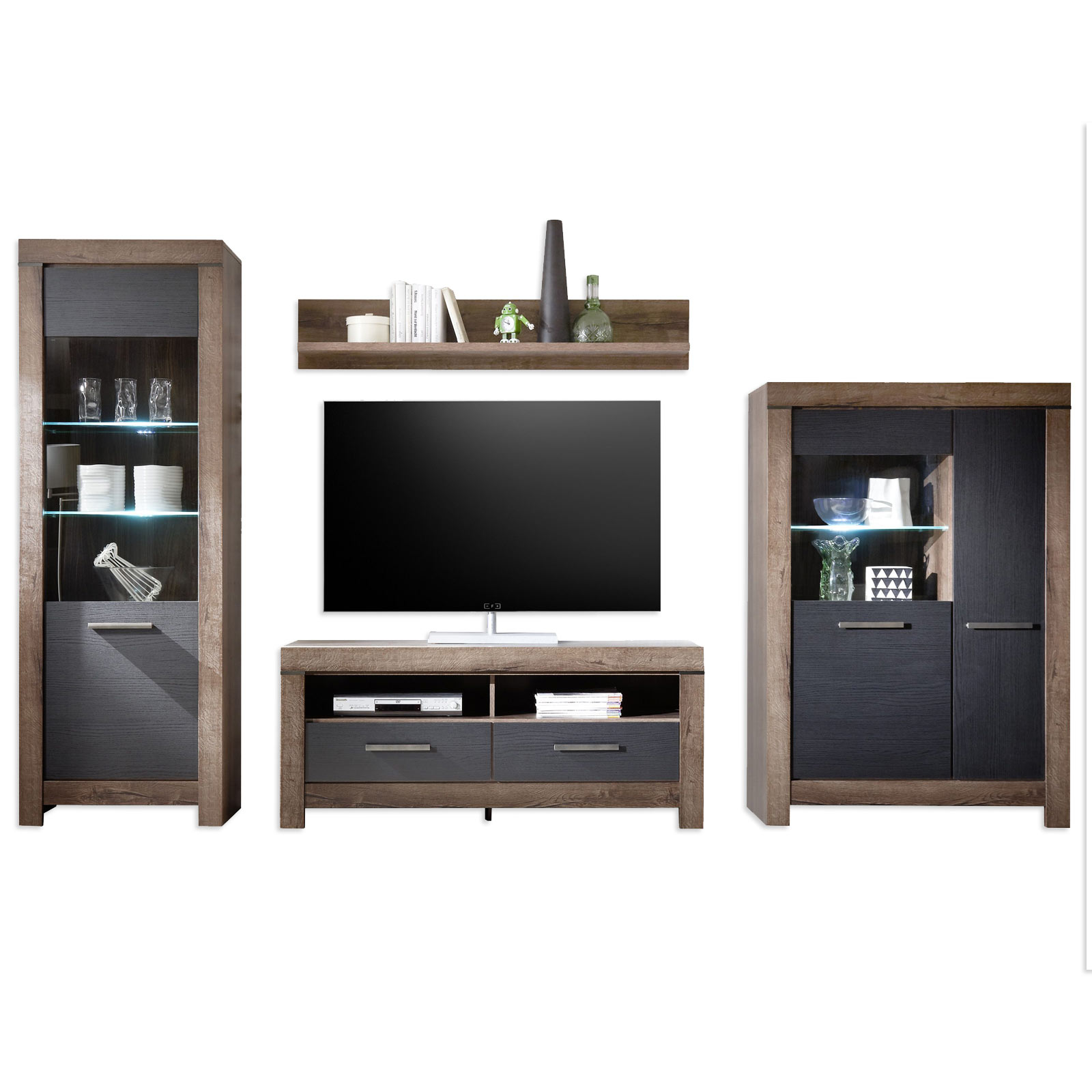 Vitrine - Schlammeiche-Schwarzeiche - 100 cm breit