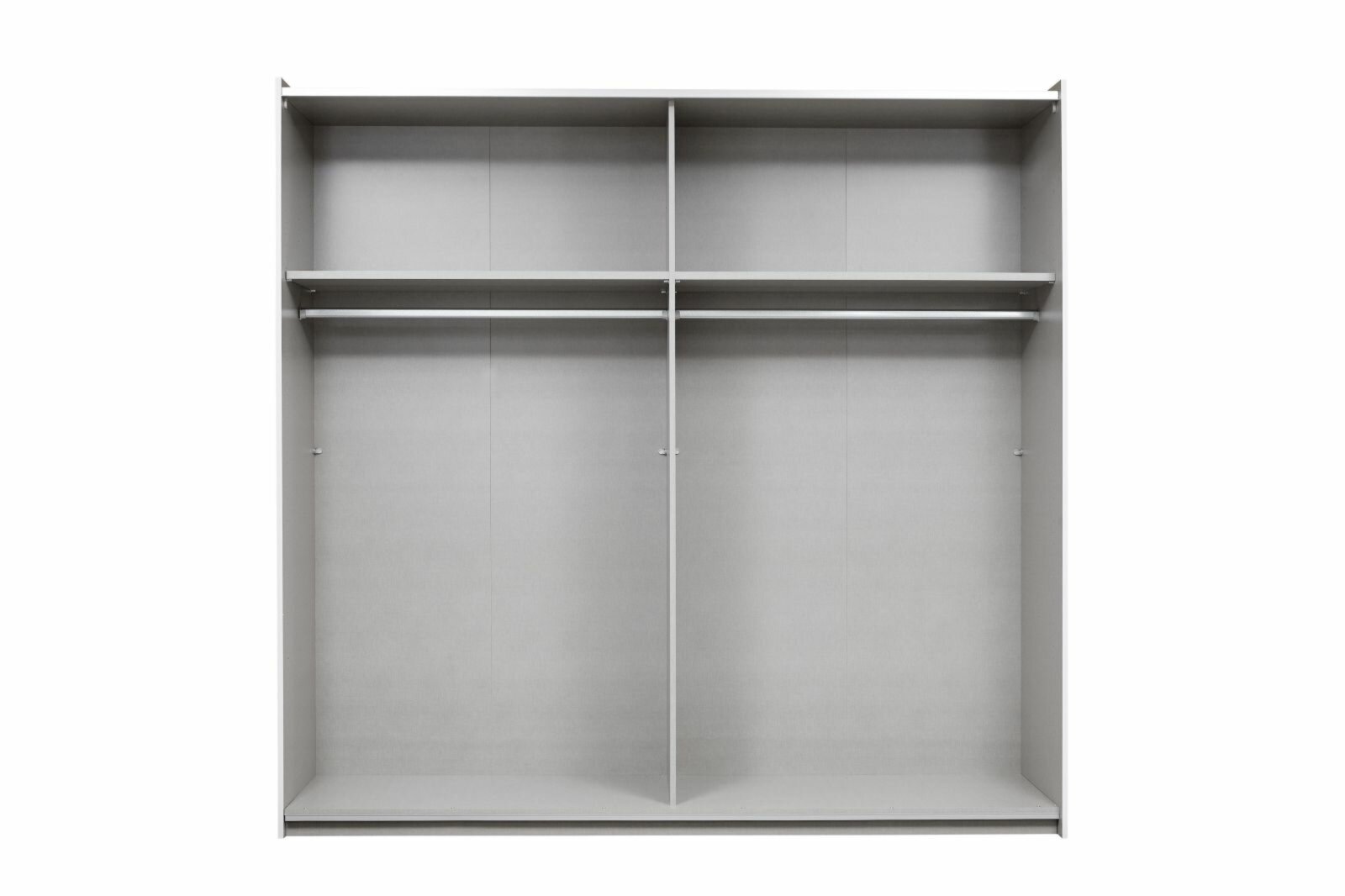 Schwebetürenschrank - grau-metallic - Spiegel - 2 Fachböden - 218 cm |  Online bei ROLLER kaufen | Schwebetürenschränke