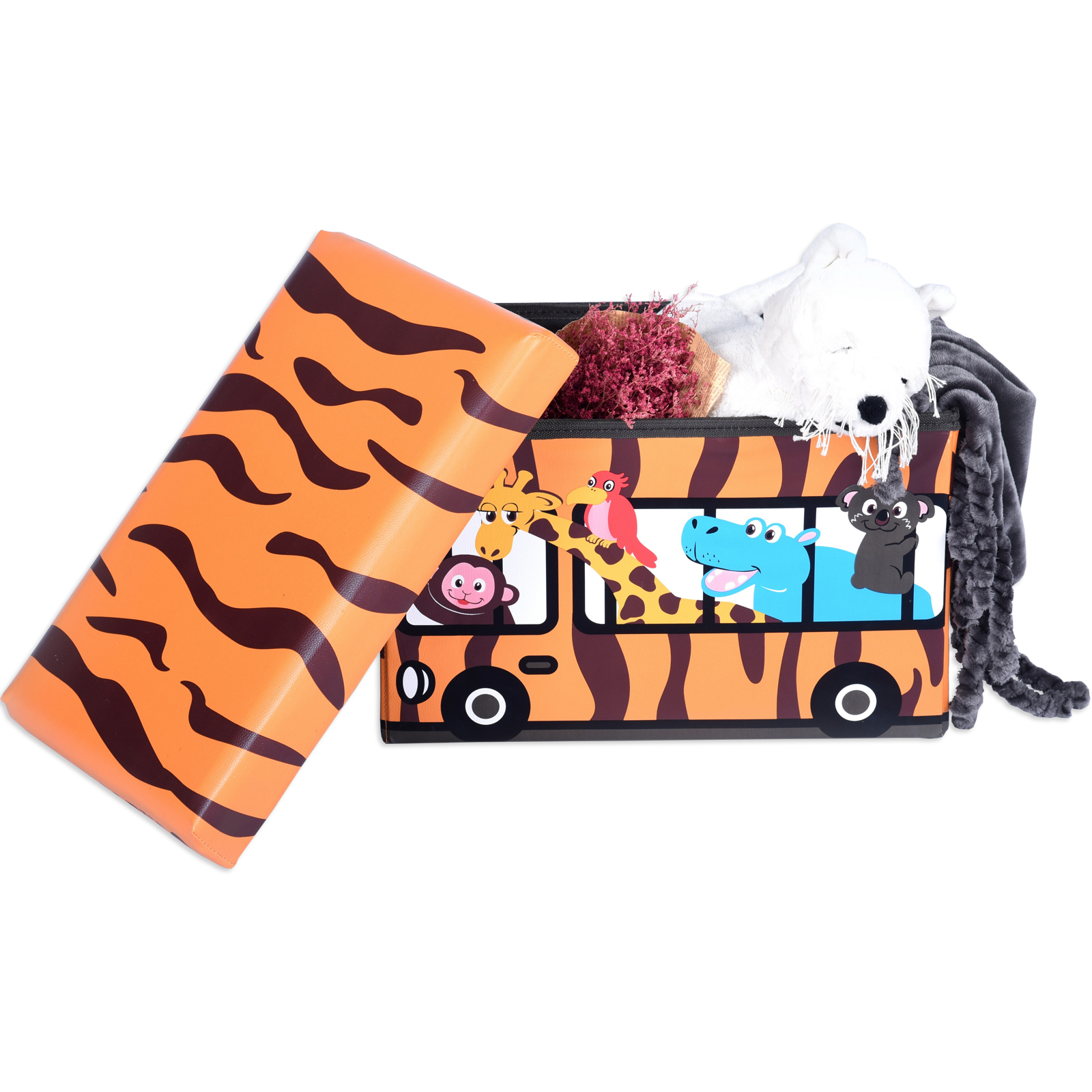 Spielzeugbox - Safari - orange-braun - faltbar