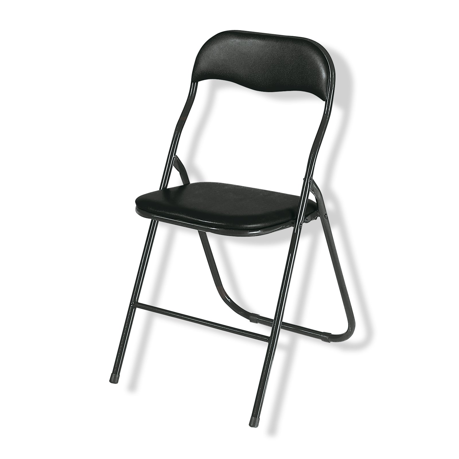 Klappstuhl - schwarz - Kunstleder | Klappstühle | Stühle ...