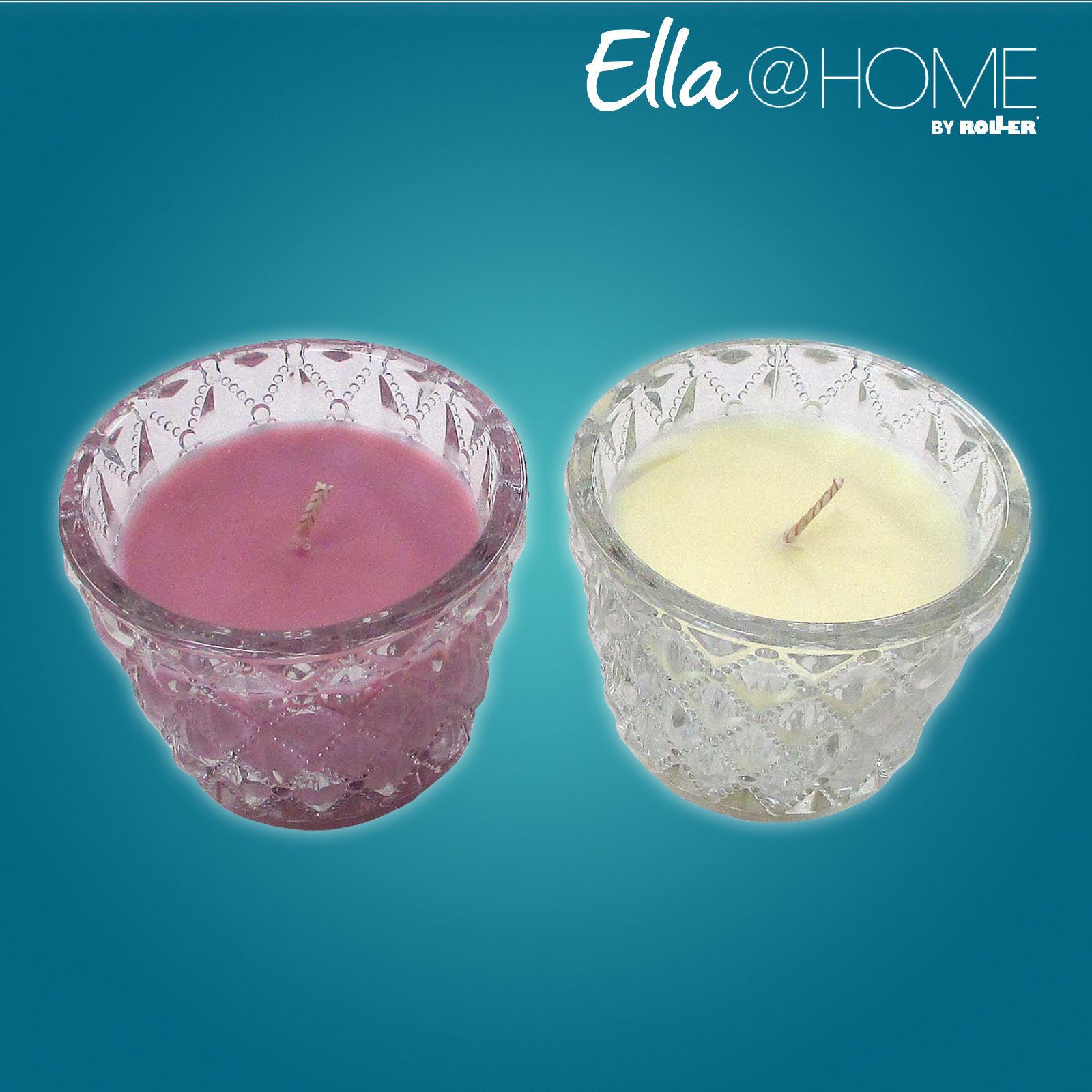 Ella@HOME Duft-Kerze - sortierte Düfte - im Glas - 7 cm