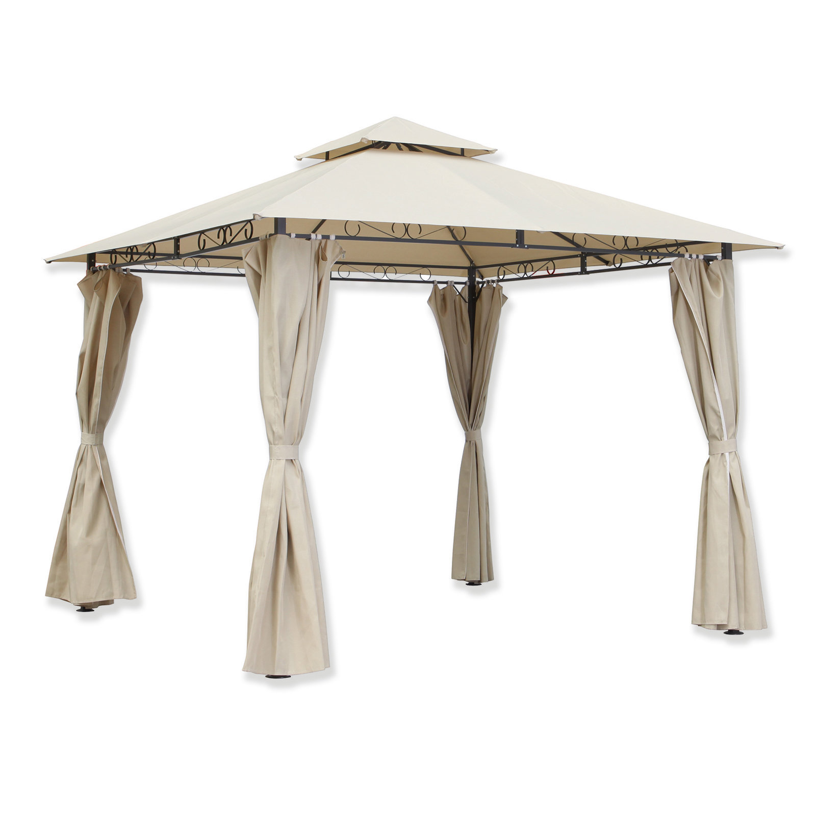 Gardiola Pavillon - beige-anthrazit - 3x3 Meter