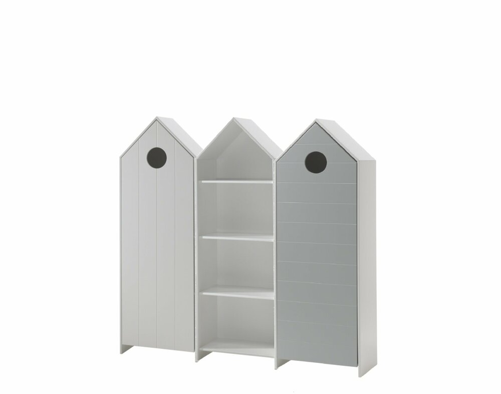 3er-Schrank-Set CASAMI - weiß-grau kaufen bei - Strandhaus-Design Online breit | - ROLLER 172 cm