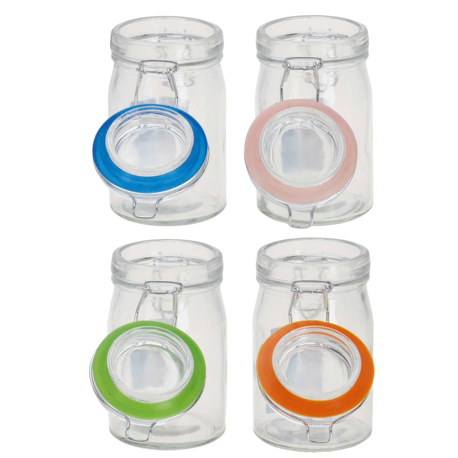 Gewürzglas mit Bügelverschluss - farblich sortiert - 240 ml