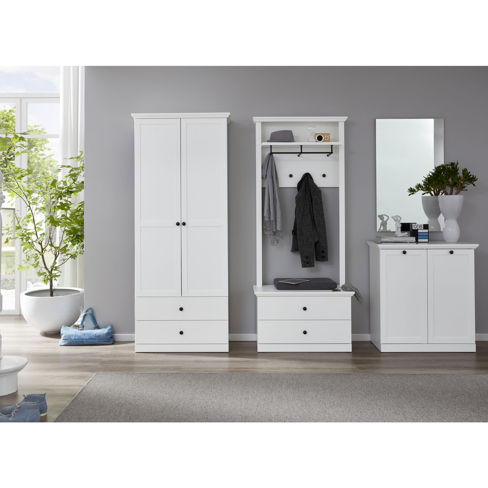 Sitzbank - weiß - 81 cm breit