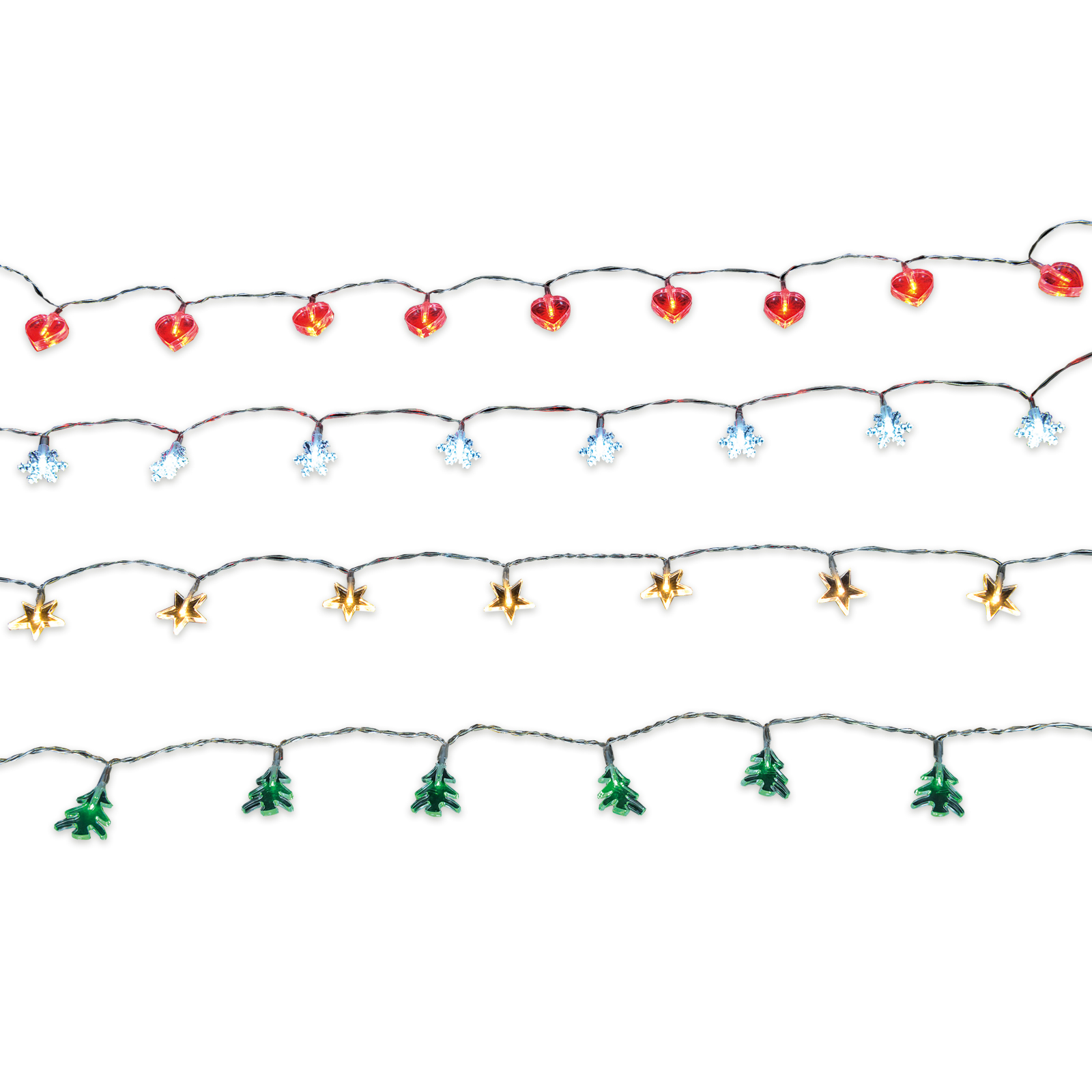 LED-Lichterkette - sortiert - verschiedene Designs - 30 cm