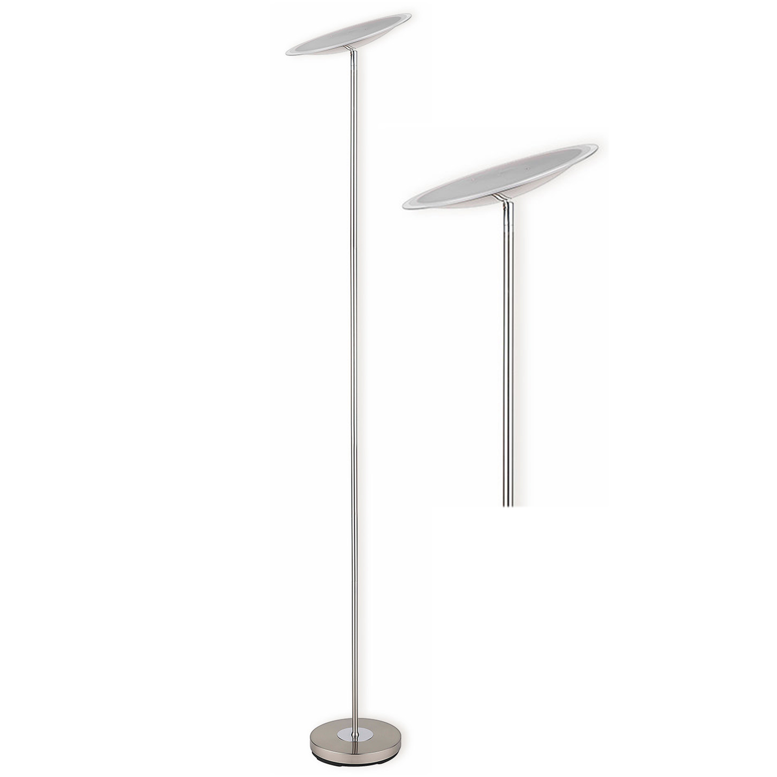 LED-Deckenfluter - silber-weiß - 180 cm
