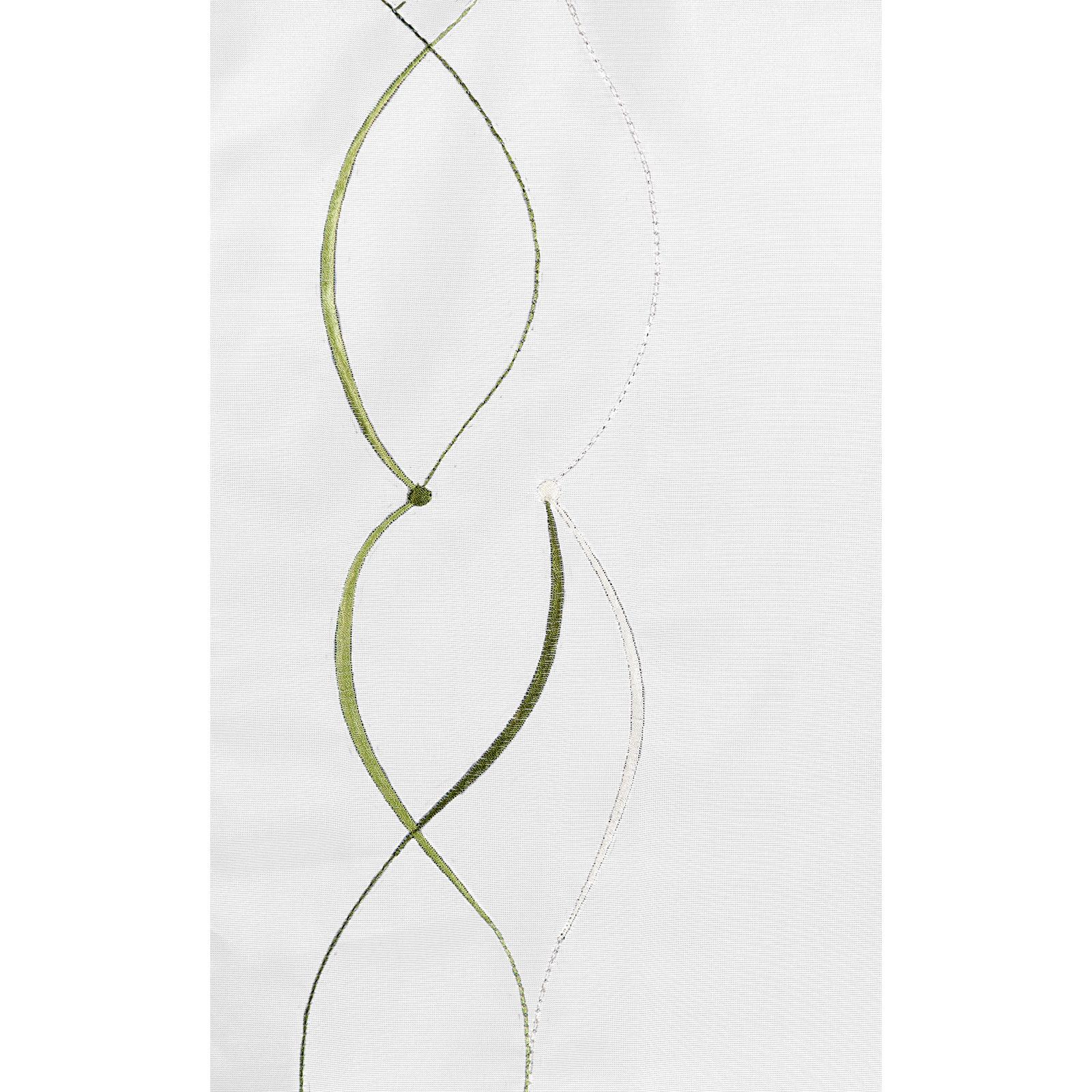 Clips-Raffrollo - weiß-grün - 60x120 cm