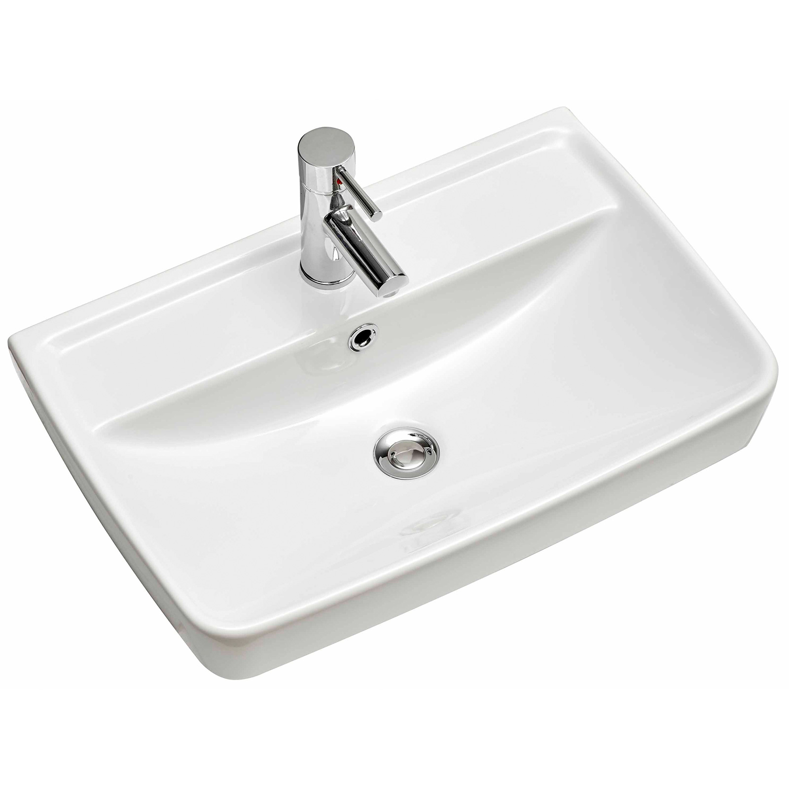 Keramik-Aufsatzbecken - weiß - 60 cm