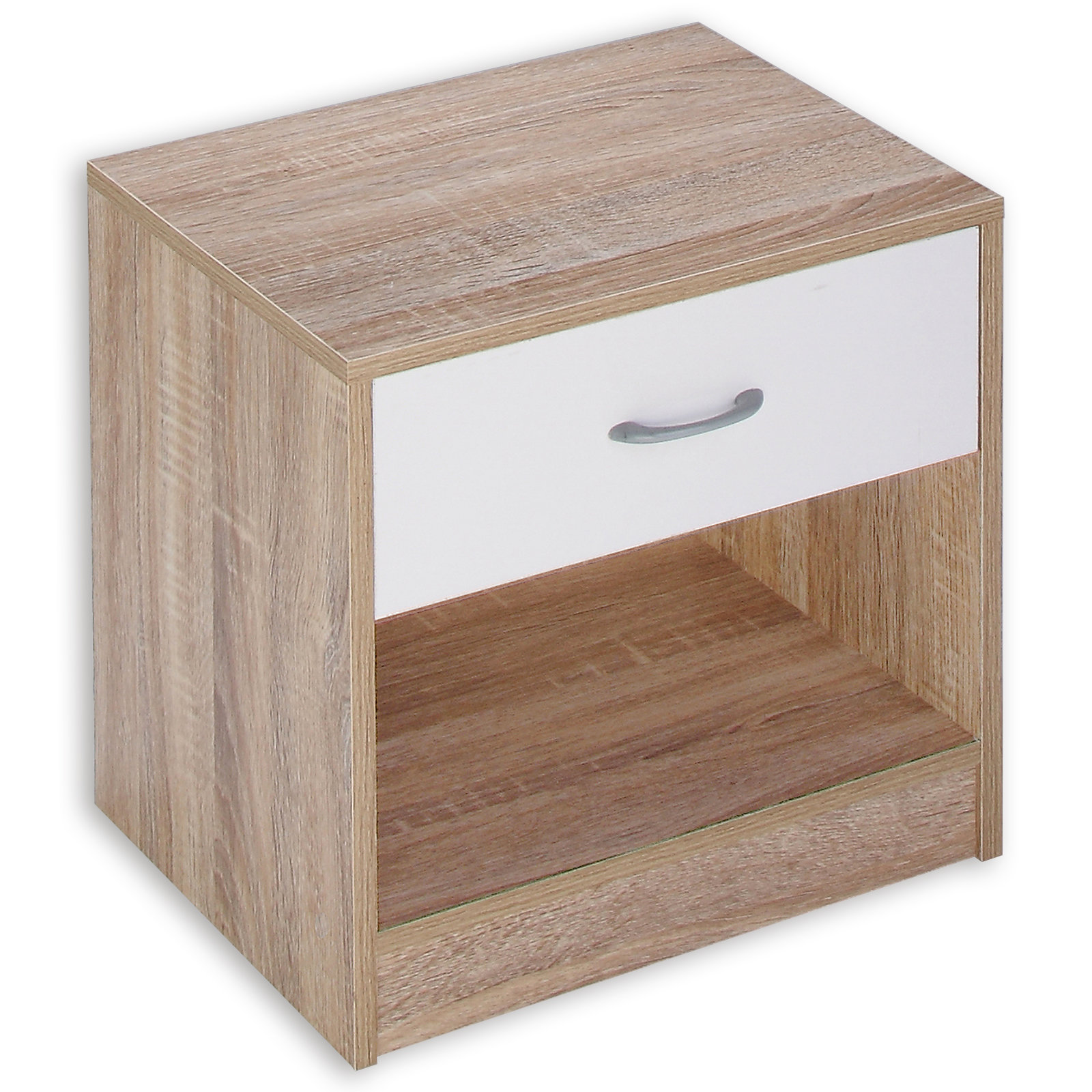 Nachttisch Sonoma Eiche weiß 37x38 cm Online bei ROLLER kaufen