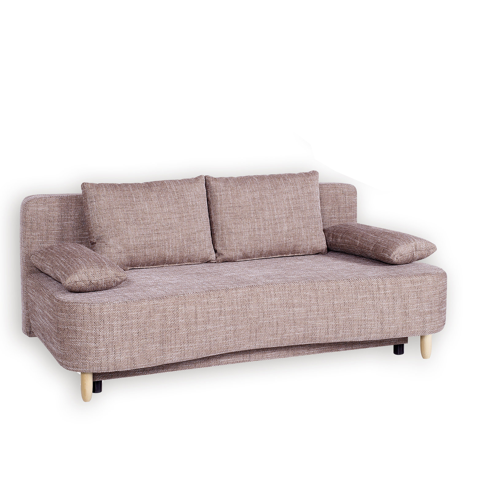 Schlafsofa - cappuccino - Federkern - Liegefunktion