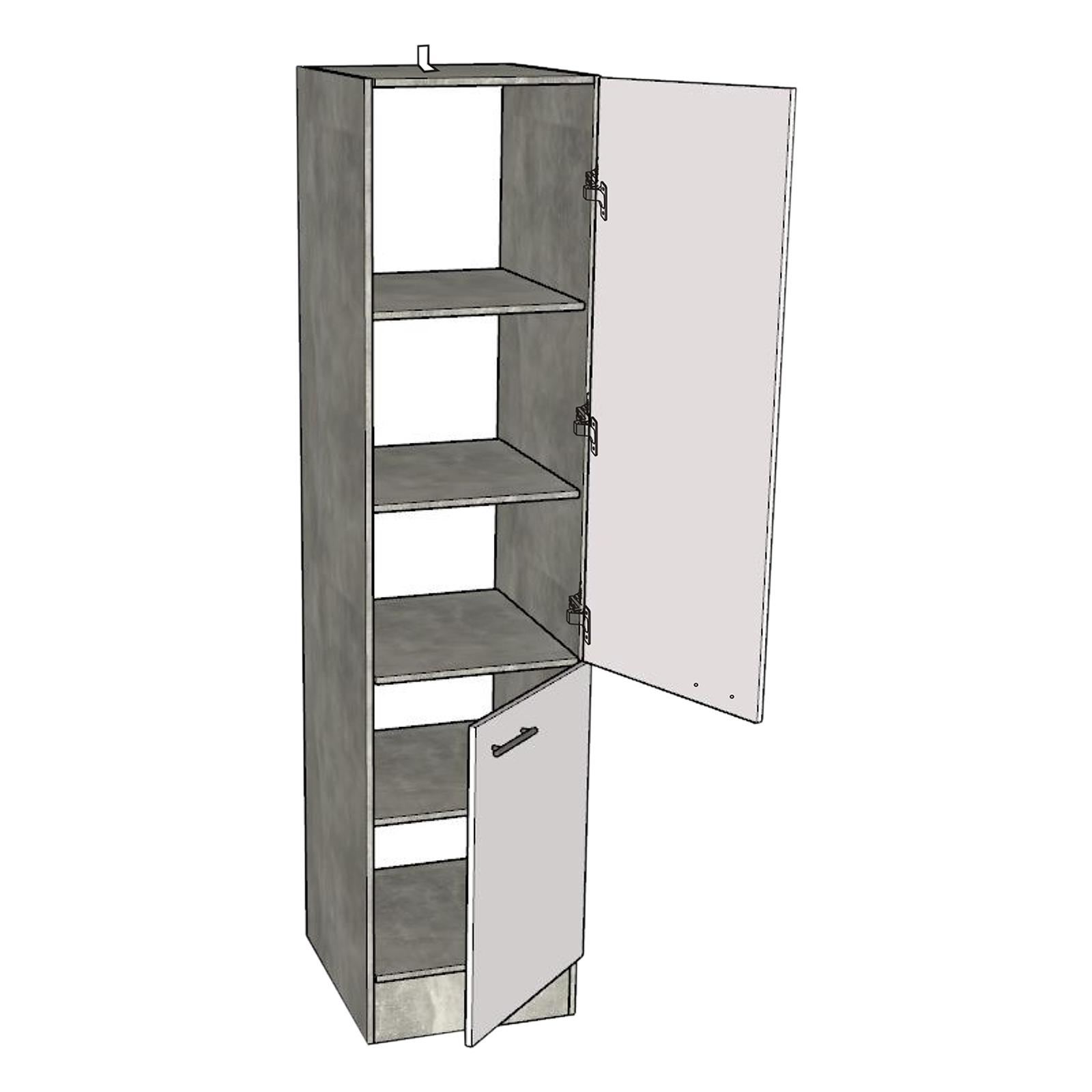 Vorratsschrank - Beton-weiß - 50 cm