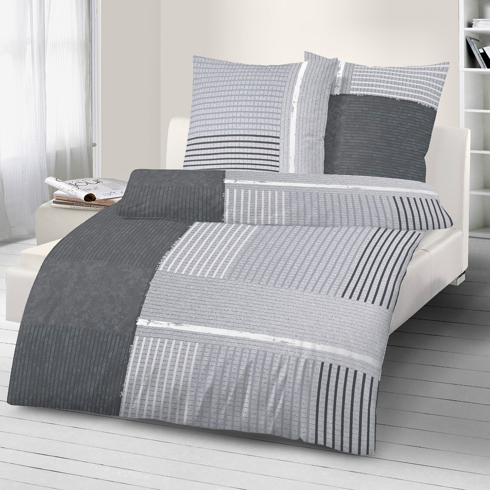 BiberBettwäsche silber Pigmente 155x220 cm Online bei ROLLER