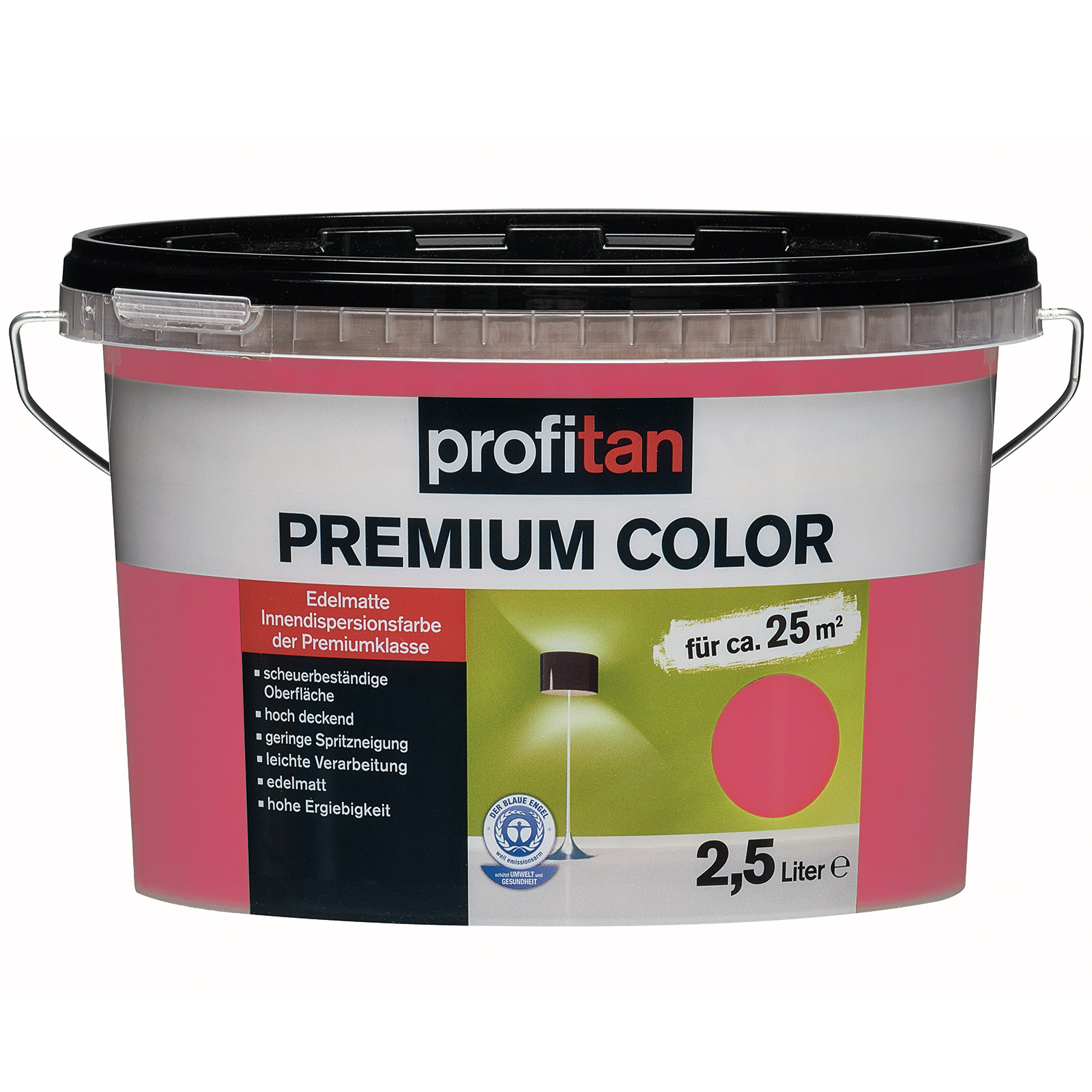 profitan Wandfarbe Premium Color - rasperry love edelmatt - 2,5 Liter