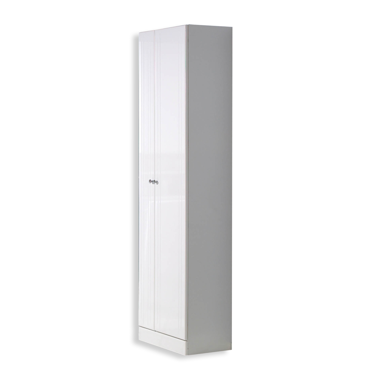 Hochschrank - weiß - Hochglanz - 50 cm breit