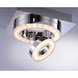 LED-Deckenleuchte - chrom - Kristalloptik - 17 cm
