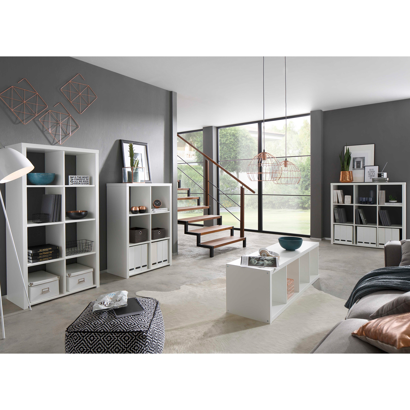 Regal - weiß - 3x2 Fächer