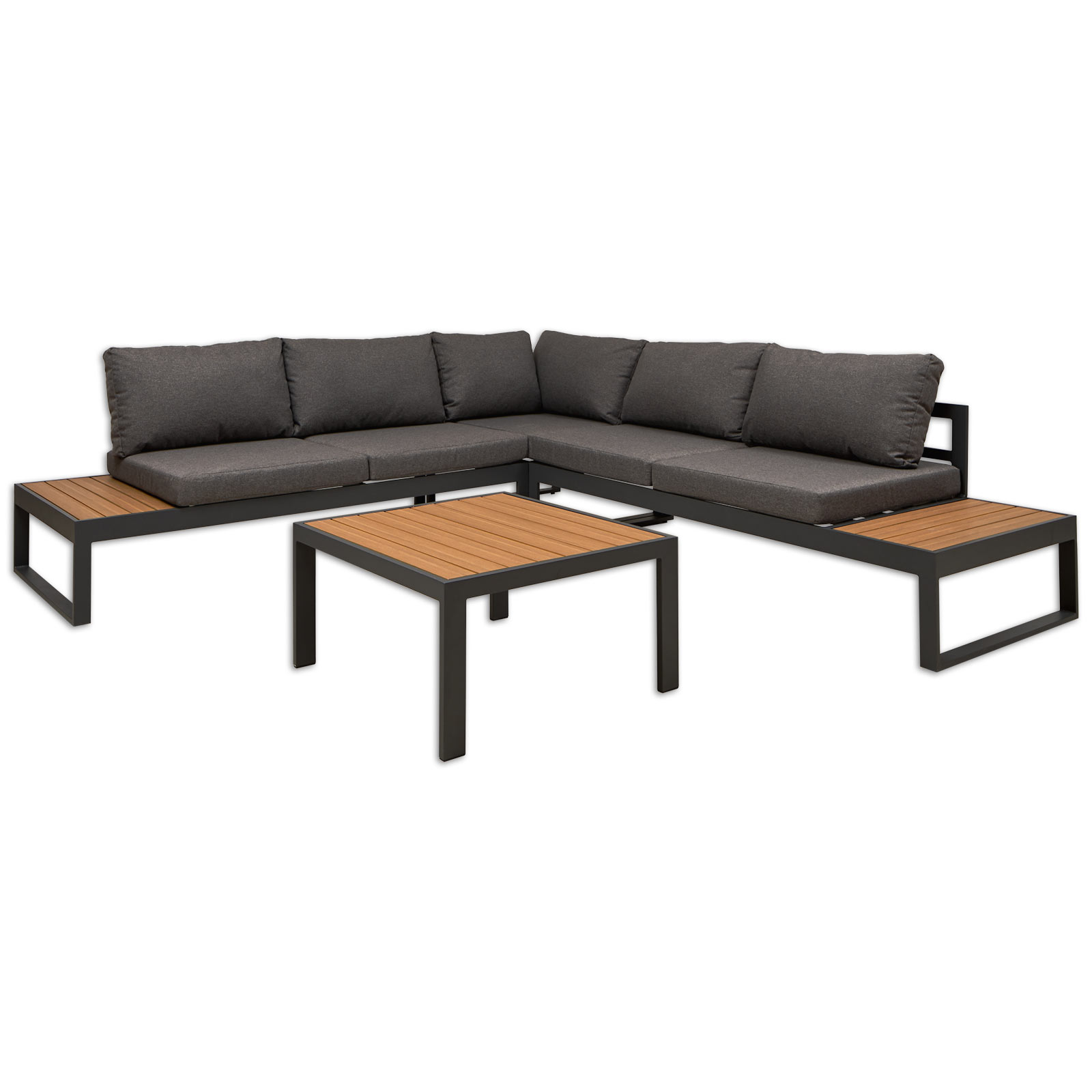 Gardiola Lounge-Set - anthrazit-teakfarben