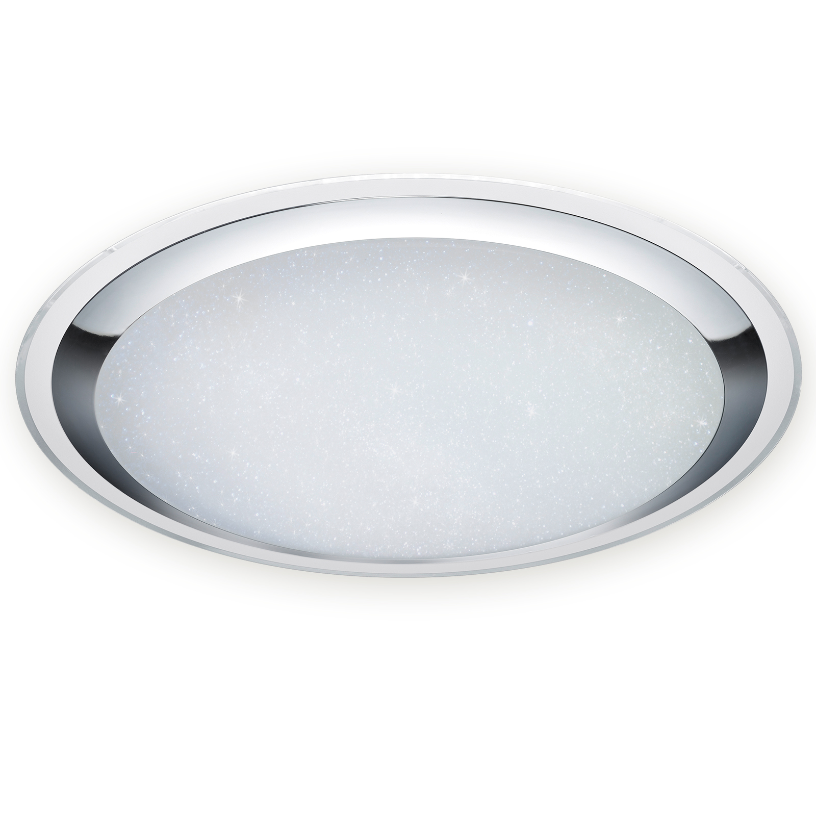 led-deckenlampe - weiß-chrom - dimmbar